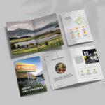 Unternehmensbroschüre der FRISTO SE mit verschiedenen Seitenlayouts und Inhalten