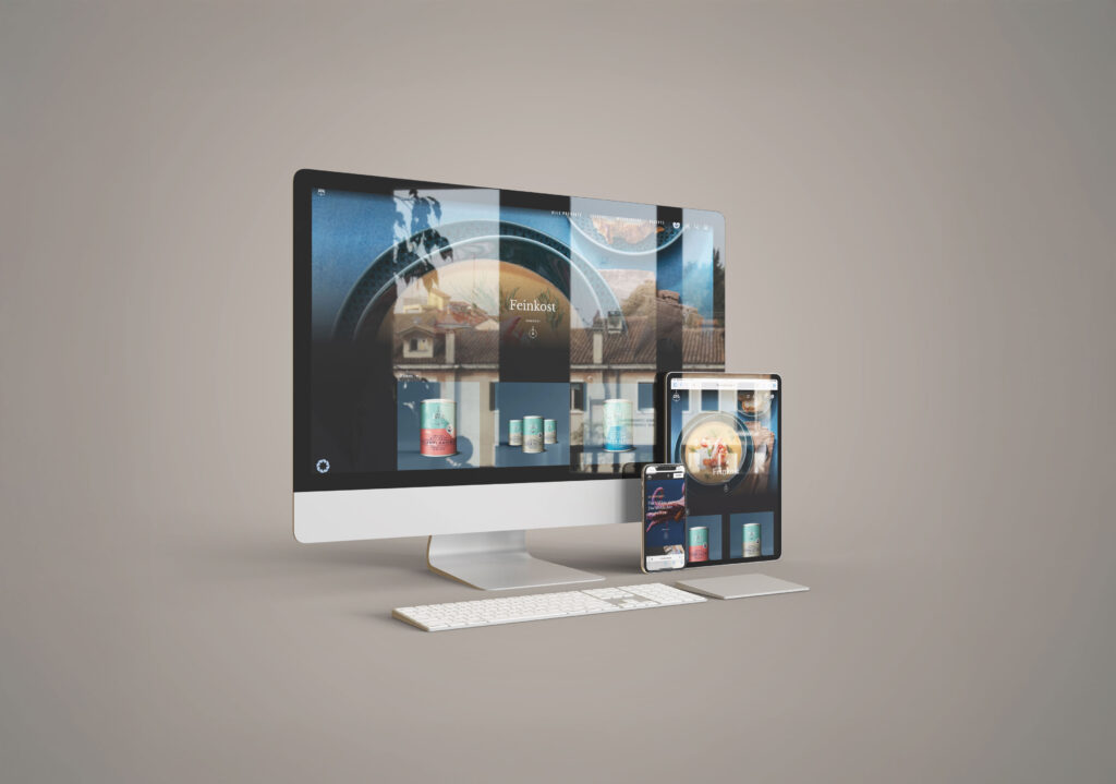 Darstellung der Fisch Witte Website auf Desktop, Tablet und Smartphone in verschiedenen Bildschirmgrößen